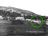 Minehead Baptist Church [circled] in the landscape in 1890