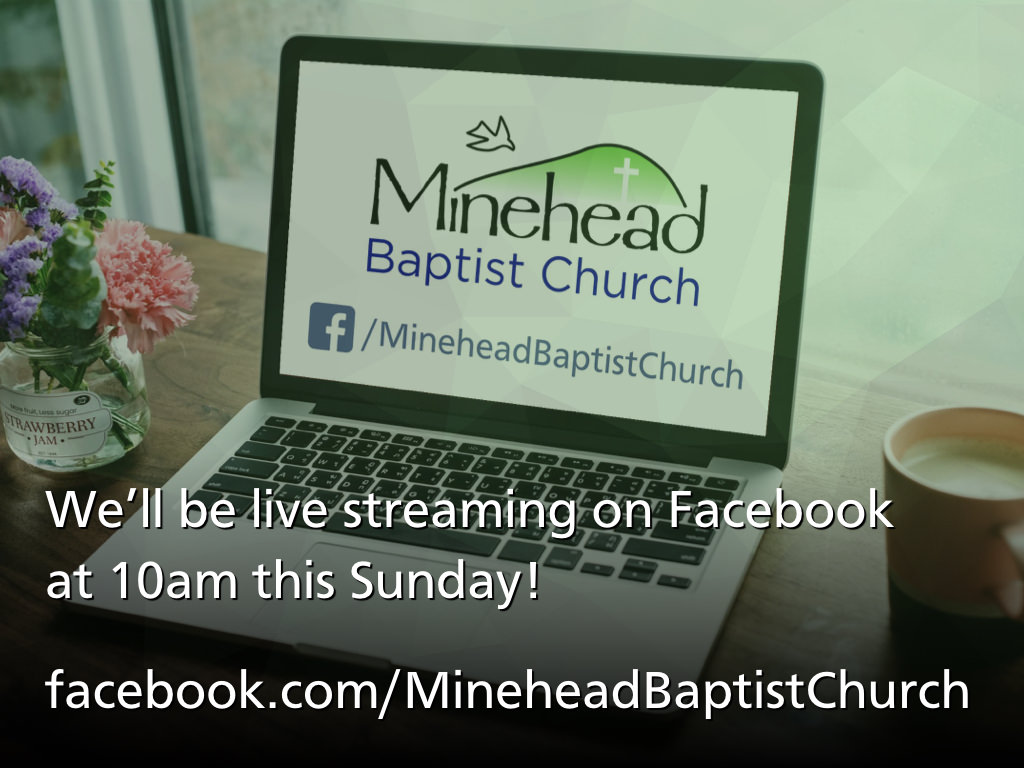 We’ll be live streaming on Facebook at 10am this Sunday!
